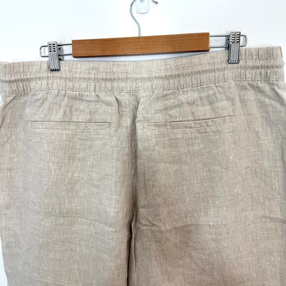 Athleta Retreat Linen Jogger Pants In Natural Size XL New - Picture 8 of 11